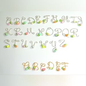 Colorful Alphabet Necklace Set